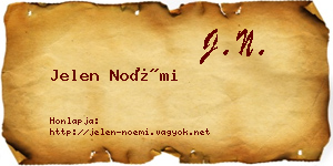 Jelen Noémi névjegykártya